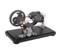 Tixiyu Black Stirling Engine Generator Model Low Noise Low Pollution Education Toy for Teacher Demonstration Props