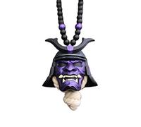 Tixiyu Car Hanging Pendant with Samurai Hannya Japanese Oni Helmet, Car Rear View Mirror Charm, Mini Keychain Backpack Pendant, Fashion Pendant for Car Decoration