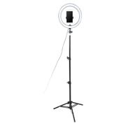 Tixiyu Dimmable LED Circle Light Set with Tripod for Live Broadcast, Selfie, Makeup - 10 Inch USB Camera Video Lamp
