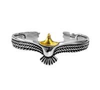 Tixiyu Eagle Cuff Bracelet,Vintage Eagle-Bracelet Creative Silver-Eagle Open Bracelet,Eagle Cuff Wrisband Open Ended Bangle for Men Women