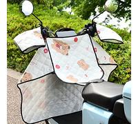 Tixiyu Electric Vehicle Windshield Cover UV Protection for Spring Summer Riding PVC Material (Bear)