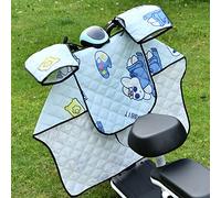 Tixiyu Electric Vehicle Windshield Cover UV Protection for Spring Summer Riding PVC Material (Cartoon Rabbit)