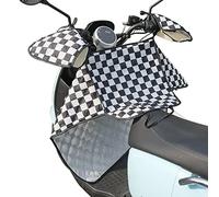 Tixiyu Electric Vehicle Windshield Cover UV Protection for Spring Summer Riding PVC Material (Checkerboard Pattern)