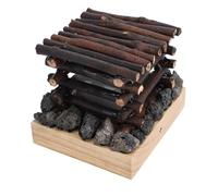 Tixiyu Faux Fire Lamp USB Rechargeable Campfire Night Light Flickering Light with 3 Modes Crackling Sounds for Home Decor