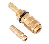 Tixiyu Gas Water Cooled Quick Hose Connector for Welding Torch, Easy to Install MIG TIG Adapter for M8 Hose with Inner Diameter (Brass Colour)