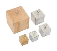 Tixiyu Handcrafted Density Cubes Set of 5 with Plastic Storage Box for Specific Gravity Exploration Physics Education Density Blocks Set Schools Testing Organizations