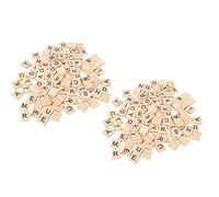 Tixiyu Interactive Puzzle Blocks with Wooden Tiles for Hand-Eye Coordination, Emotional Development, Durable Wooden Plates Set, 100 Pieces (Mixed Capital Letters)