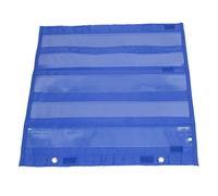 Tixiyu Magnetic Pocket Chart 5-Row Clear Pockets Vocabulary Math Teaching Tool with Hook Loop Fasteners for Classroom Homeschool Learning (Blue)