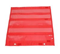 Tixiyu Magnetic Pocket Chart 5-Row Clear Pockets Vocabulary Math Teaching Tool with Hook Loop Fasteners for Classroom Homeschool Learning (Red)