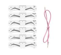 Tixiyu Makeup Eyebrow Mold Set, PEVA Soft Eyebrow Shaper with Elastic Band, 6 Pairs Reusable Eyebrow Template Eyebrow Grooming Shaping Stencil for Women Girls Makeup Tool