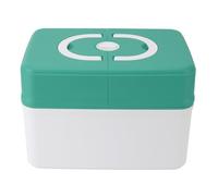 Tixiyu Medicine Organizer Box, Aid Empty Medicine Storage Box, Large Capacity Medicine Storage Bins with Lid and Attached Handle for School Home (Green)