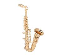 Tixiyu Mini Saxophone Model Miniature Saxophone Ornament Brass High Simulation Exquisite Musical Instrument with Gold String for Home Decor