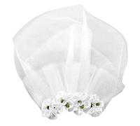 Tixiyu Pet Wedding Veil Cat Dog Bridal Flower Headpiece Dog Clip Wedding Party Hair Accessories for Small Medium Dogs (S)