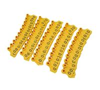 Tixiyu Pig Cow Ear Tag with Number, Durable Livestock Accessory for Animal Identification, 100Pcs TPU Ear Label Tag for Farms (Yellow)