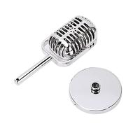 Tixiyu Retro Microphone Props Simulation Classic Fake Vintage Microphone Props Model Bar Decoration Electroplated Silver