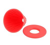 Tixiyu Silicon Resin Coffee Filter Strainer for Freshness Cup of Coffee, Space-Saving Design for Home, Easy to, 11x8.5cm, 1pc Base (Red)