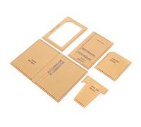 Tixiyu Transparent Acrylic Template Driver's License Bag Craft Tool for Accurate Cutting 5Pcs