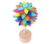 Tixiyu Wooden Stick Stress Relief Toy Rotating Lollipop Creative Art Toy for Children Helicone Stick Artifact