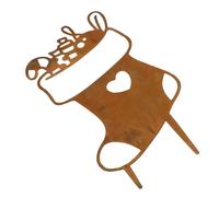Tixiyu Xmas Stake Garden Yard Decoration Metal Iron Christmas Stake for Outdoor Weather Resistant Hand Painted Bright Colors Easy to Install 30x16cm