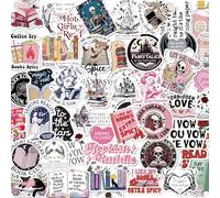 Tixlux 150 PCS Romance Book Stickers for Kindle, Holographic Bookish Sticker, Waterproof Funny Vinyl Readers Decals for Book Lover Girls Adults Water Bottle Laptop Goodie Bag -Romantic A