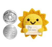 Tixlux Pocket Hug Positive Sun, Creative Knitting Wool, Sun Doll and Small Hug Lucky Charm, Courage Gift, Get Well Soon Gift, First Day of School Gift