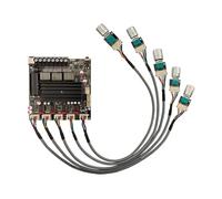 Tixqeaif 1 x Bluetooth Digital Power Amplifier Board PCB Black 2 x 100 W + 200 W Subwoofer TPA3221 Amplifier Module with Clamps