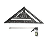 Tixqeaif 12inch Rafter Square and Combination Triangle Square,Carpenter Square,Woodworking Framing Square,Ruler Protractor Layout
