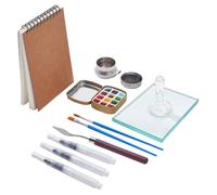 Tixqeaif 13 Pcs Watercolor Paint Making Tools, with Sketch Notebook Watercolor Paint Watercolor Paint Tin Cases for DIY Painting