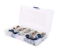 Tixqeaif 18Pcs/Box WH148 Single Potentiometer Kit B1K/5K/10K/20K/50K/100K/500K/1M with Knobs Single Potentiometer Set Shaft Nuts