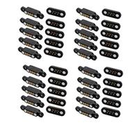 Tixqeaif 20Pairs 3Pin Spring Loaded Magnetic Pogo Pin Connector 3 Positions Magnets Pitch 2.3MM Through Holes Male Female Probe Replacement Spare Parts