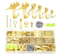 Tixqeaif 372PCS Picture Hooks Set for Hard Walls, Picture Hanging Kit for Picture Frame Fixing,Picture Hanger Set with Hooks,Sawtooth