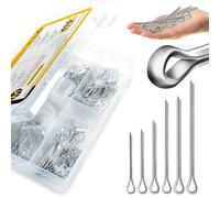 Tixqeaif 410Pcs Cotter Pin Assortment Kit, Metal Cotter Pins, Hardware Pins Cotter Pin Set for Trucks, Hitch Pin Lock System