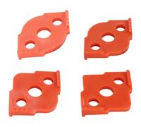 Tixqeaif 4Pcs Woodworking Router Corner Radius Templates Jig R5 to R40 Routing Curved Corners Milling Circular Radian Orange