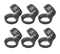 Tixqeaif 6 Pack Stove Knob Safe Covers, Universal Transparent Child Proof Stove Knob Covers,Heat- Gas Stove Cover Black