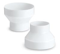 Tixqeaif 6 to 4 Inch Duct Reducer Increaser ABS Air Duct Adapter Duct Fan or Dryer Vent Adapter Pipe Connector 2 Pcs Plastic