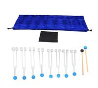 Tixqeaif 7 Chakras Tuning Fork + 1 Soul Weighted Tuning Forks,for Healing Chakra,Sound Therapy,Reliever Stress Easy Install Easy to Use,Silver