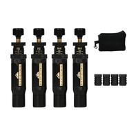 Tixqeaif Adjustable Auto-Stop Tire-Deflator Valve Kit (10-30 PSI) 4 PCS Screw-on Tyre Air Down Tool for Vehicles Motorcycle