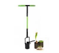 Tixqeaif Bulb Planter Tool Crocus Long Handled Transplanter Comfortable T-Shaped Handle Multi-Purpose Gardening Tool for Weeding