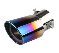 Tixqeaif Car Stainless Steel Baked Blue Round Bend Exhaust Tail Muffler Tip Pipe Universal Fits Car Accessories