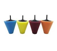 Tixqeaif Car Wheel Hub Polish Buffing Shank Polishing Sponge Cone Metal Foam Pad for Car Wheels Car Doors and Handles 4Pcs