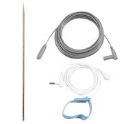 Tixqeaif Complete Universal Copper Rod Grounding Solution with 12M Wire and Monthly Pad for Outdoors