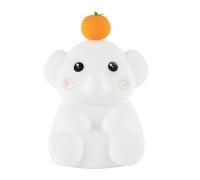 Tixqeaif Cute Elephant Shaped Lamp, Silicone Night Light with 30 Minute Timer, Rechargeable Bedside Lamp with Touch Control, White