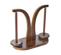 Tixqeaif Disc Double-Shaft Wooden Bobbin Holder Hand-Woven Wool Holder Wooden Wool Shaft Rotating Tool Retro Color