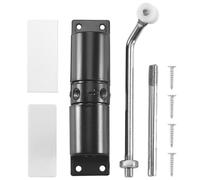 Tixqeaif Door Closer Household Black Belt Wheel Adjustable Automatic Door Closing Light Zinc Alloy Spring Door Closer