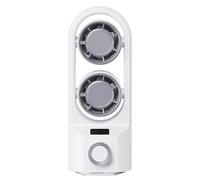 Tixqeaif Electric Double Head Table Fan Shaking Head Tower Fan Table Mini Silent Fan Home Office Large Wind Turbine Fan B