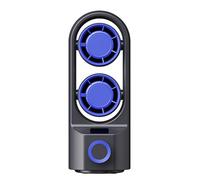 Tixqeaif Electric Double Head Table Fan Shaking Head Tower Fan Table Mini Silent Fan Home Office Large Wind Turbine Fan A