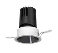 Tixqeaif Focusing Spotlight Deep Cup Spotlight Anti-Glare Spotlight Adjustable Beam Angle Recessed Light 10W Round Aluminum Alloy Recessed Lights Opening 75mm Neutral Light 4000K