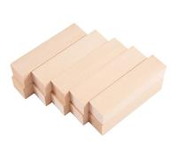 Tixqeaif Large Carving Wood Blocks (10 Pack) 4 x 1 x 1 Inches Unfinished Basswood Project Craft Kit DIY Hobby Set for Beginners