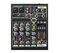 Tixqeaif Live Sound Card Mixer Console PL4 PRO 4 Channel Effects Professional with Bluetooth USB Interface for Music Lover Easy Install
