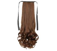 Tixqeaif Long Tie Wig for Curly Hair 58CM Pear Flower Style Large Wavy Wig Realistic Tail for Long Curly Hair C